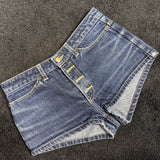 Blue Jean High-Waisted Shorts by American Apparel
