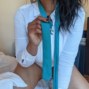 Teal Skinny Necktie
